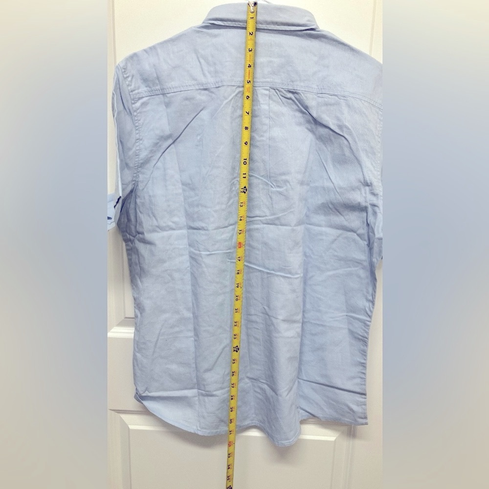 14th & Union Short Sleeve Button Down Shirt, X-Large, Light Blue - Picture 11 of 13